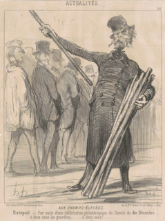 Aux Champs-Elysées, July 12, 1851.  Creator: Honore Daumier.