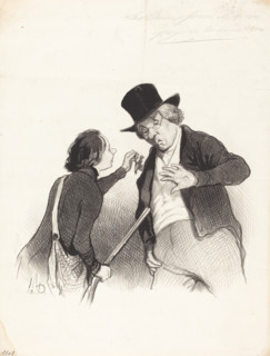 Un début à la chasse, 1844. Creator: Honore Daumier.