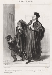 Vous avez perdu votre procès c'est vrai..., 1848. Creator: Honore Daumier.
