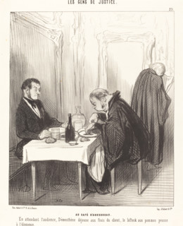 Au Café d'Aguesseau, 1846. Creator: Honore Daumier.