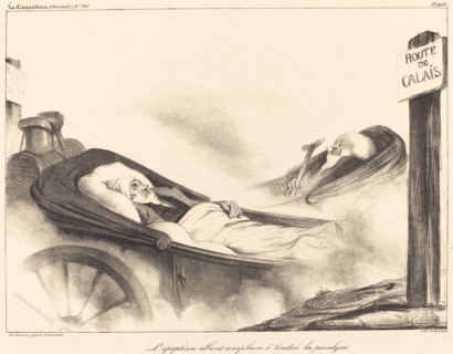 L'apoplexie allant remplacer à Londres la paralysie, 1835.  Creator: Honore Daumier.