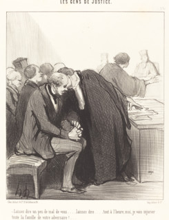 Laissez dire un peu de mal de vous..., 1847. Creator: Honore Daumier.