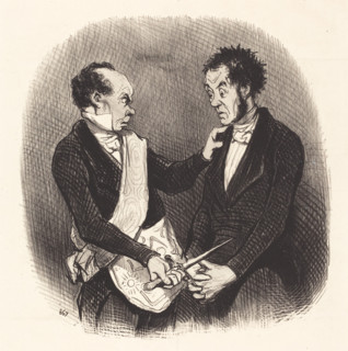 Réception d'un franc-maçon, 1846. Creator: Honore Daumier.