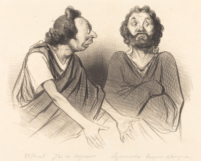 J'ai vu Seigneur... votre malheureux fils..., 1841. Creator: Honore Daumier.