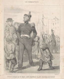 Rifolard, contemplé par les Anglais, oublie complètement les petits inconvéniens..., 19th century.  Creator: Honore Daumier.