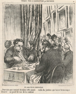 Un amateur difficile, 19th century. Creator: Honore Daumier.