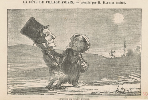 La Fête du Village Voisin, 19th century. Creator: Honore Daumier.