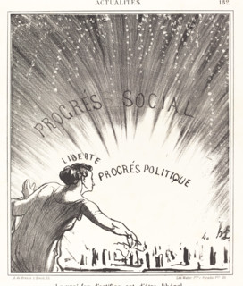 Le vrai feu d'artifice est d'être libéral, 1869. Creator: Honore Daumier.