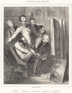 À travers les ateliers, 1862.  Creator: Honore Daumier.