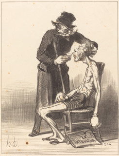 Un lutteur malheureux, 1851. Creator: Honore Daumier.