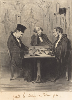Quand le crime ne donne pas, 1848. Creator: Honore Daumier.
