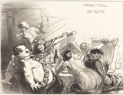 Le Festin de Baltazar-Véron, 1850. Creator: Honore Daumier.