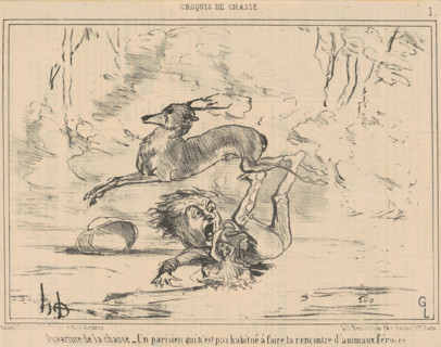 Ouverture de la chasse, c1854.  Creator: Honore Daumier.