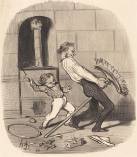 Leçon d'équitation, haute école, 1846. Creator: Honore Daumier.