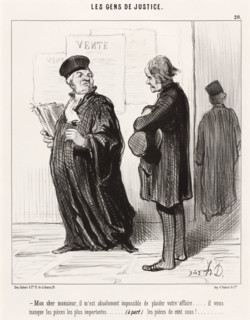 Mon cher Monsieur, il m'est absolument impossible de plaider votre affaire..., 1846.  Creator: Honore Daumier.