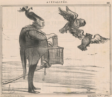 Deux Grands-Ducs lâchés de nouveau vers Sébastopol., c1850s. Creator: Honore Daumier.