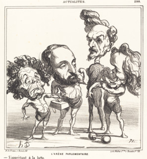 L'Arène Parlementaire, 1870. Creator: Honore Daumier.