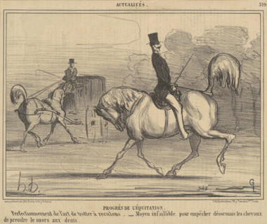 Progrès de l'équitation, 1856.  Creator: Honore Daumier.