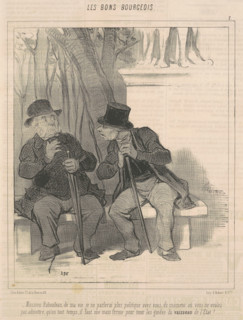 Mossieu Rabouleau, de ma vie je ne parlerai plus politique avec vous..., c1848.  Creator: Honore Daumier.