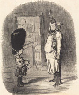 Une famille chez qui rèside l'instinct guerrier, 1847. Creator: Honore Daumier.