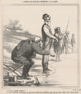 Ça mord, quelle chance!, c1866. Creator: Honore Daumier.