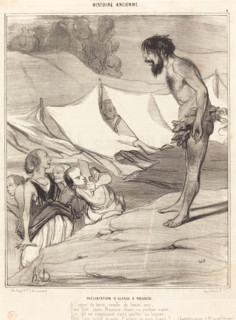 Présentation d'Ulysse a Nausica, 1842. Creator: Honore Daumier.