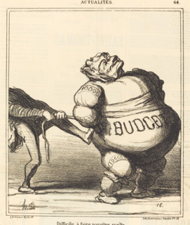 Difficile à faire paraitre svelte, 1869. Creator: Honore Daumier.