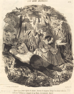 Quand il y a trente degrés de chaleur..., 1847. Creator: Honore Daumier.