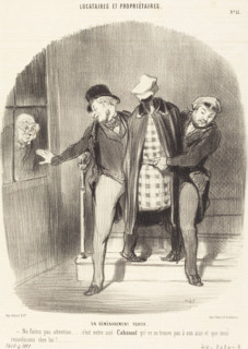 Un déménagement furtif, 1847.  Creator: Honore Daumier.