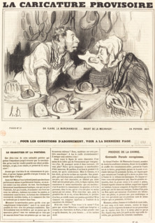 On flaire la marchandise... avant de la mécaniser!..., 1839. Creator: Honore Daumier.