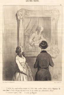 L'Artiste m'a représentée au moment ou j'écris..., 1844.  Creator: Honore Daumier.