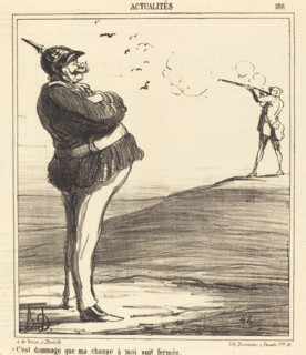 C'est dommage que ma chasse a moi soit fermée, 1867. Creator: Honore Daumier.
