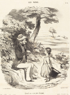 Quand on a un père farceur, 1848. Creator: Honore Daumier.
