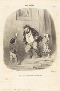 Allons, papa, fait encore trente-deux tours!, 1847. Creator: Honore Daumier.
