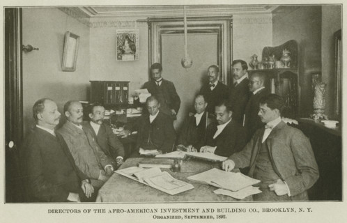 Directors of the Afro-American Investment and Building Co., Brooklyn...September 1892, (1907).  Creator: Unknown.