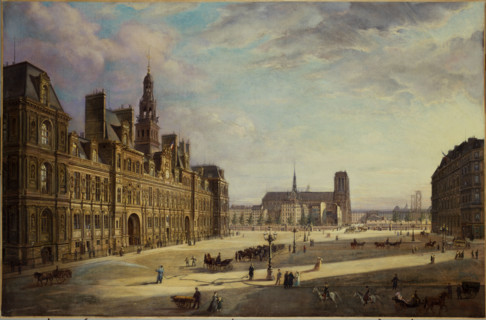 The Hôtel de Ville, in 1868, (1868). Creator: Faustin de Miodoncheski.