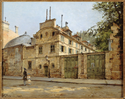 Hotel de Balzac, entrance and facade on rue Fortunée, Paris, 1880.  Creator: Paul Joseph Victor Dargaud.