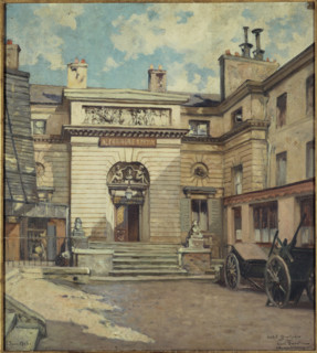 Courtyard of the Hotel Gouthiere, rue Pierre-Bullet, 1908. Creator: Henri Dabadie.