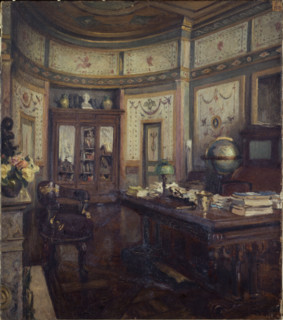 Salon at the Hotel Bourienne, rue d'Hauteville, c1908. Creator: Henri Dabadie.