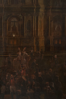 Illumination of the Hôtel de Ville for King's Day, May 1, 1847, (1847). Creator: Auguste Roux.
