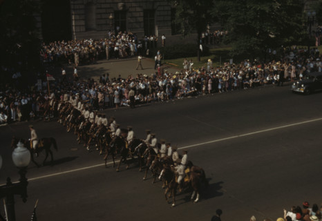 Black Troops at the Memorial Day Parade, Washington D.C., May 1942.  Creator: Royden Dixon.