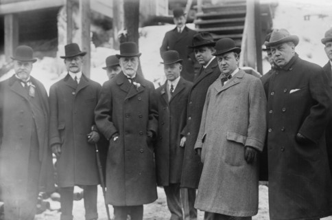 C.N. Chadwick, Chas. Straus, J.F. Galvin, Mayor Gaynor, J. Waldo Smith, R. Waldo, Thompson..., 1912. Creator: Bain News Service.
