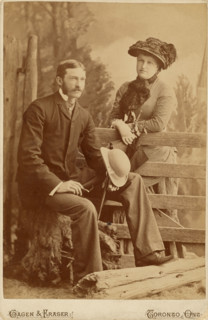 Portrait of a Canadian couple, about 1885. Creator: Gagen & Fraser.