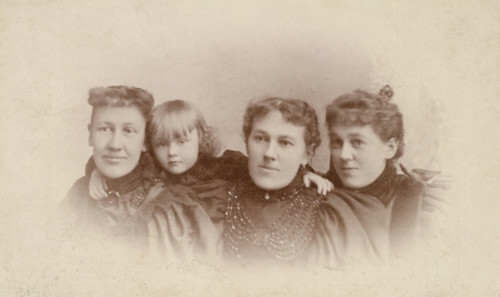 Group portrait of women and child, about 1889-1910. Creator: George M Dempsie.
