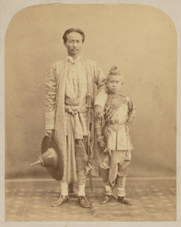 The Second Ambassador of Siam and his Son, 1860-1861. Creator: Nadar.