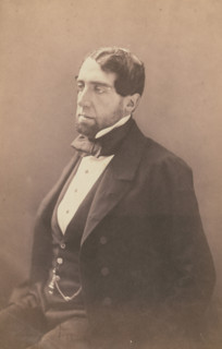 St. Albin, bibliothecaire de L'impératrice Eugénie, 1855-1859. Creator: Nadar.