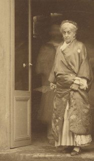 Mme Ernestine Nadar in a kimono, 1880-1885. Creator: Nadar.