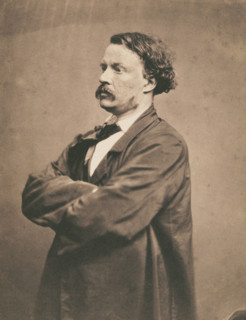 Self-portrait in smock Félix Nadar, 1855-1857. Creator: Nadar.