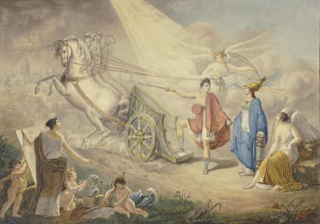Allegory of the Confederation of the Rhine..., early 19th century. Creator: Charles Johannot.