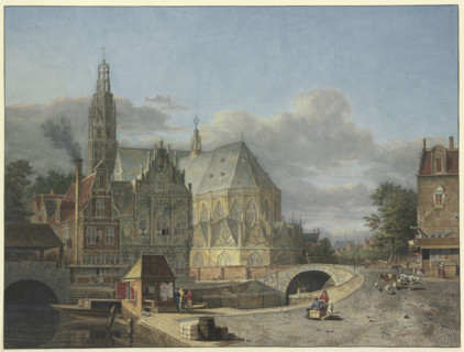 View of a Netherlandish City, 1790. Creator: Johannes Huibert Prins.